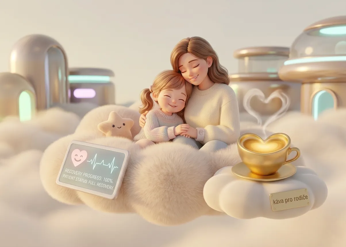 Káva pro rodiče — maminka s dítětem